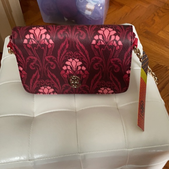 Tory Burch NWT floral Robinson mini chain bag clutch crossbody adjustable length - Picture 7 of 7